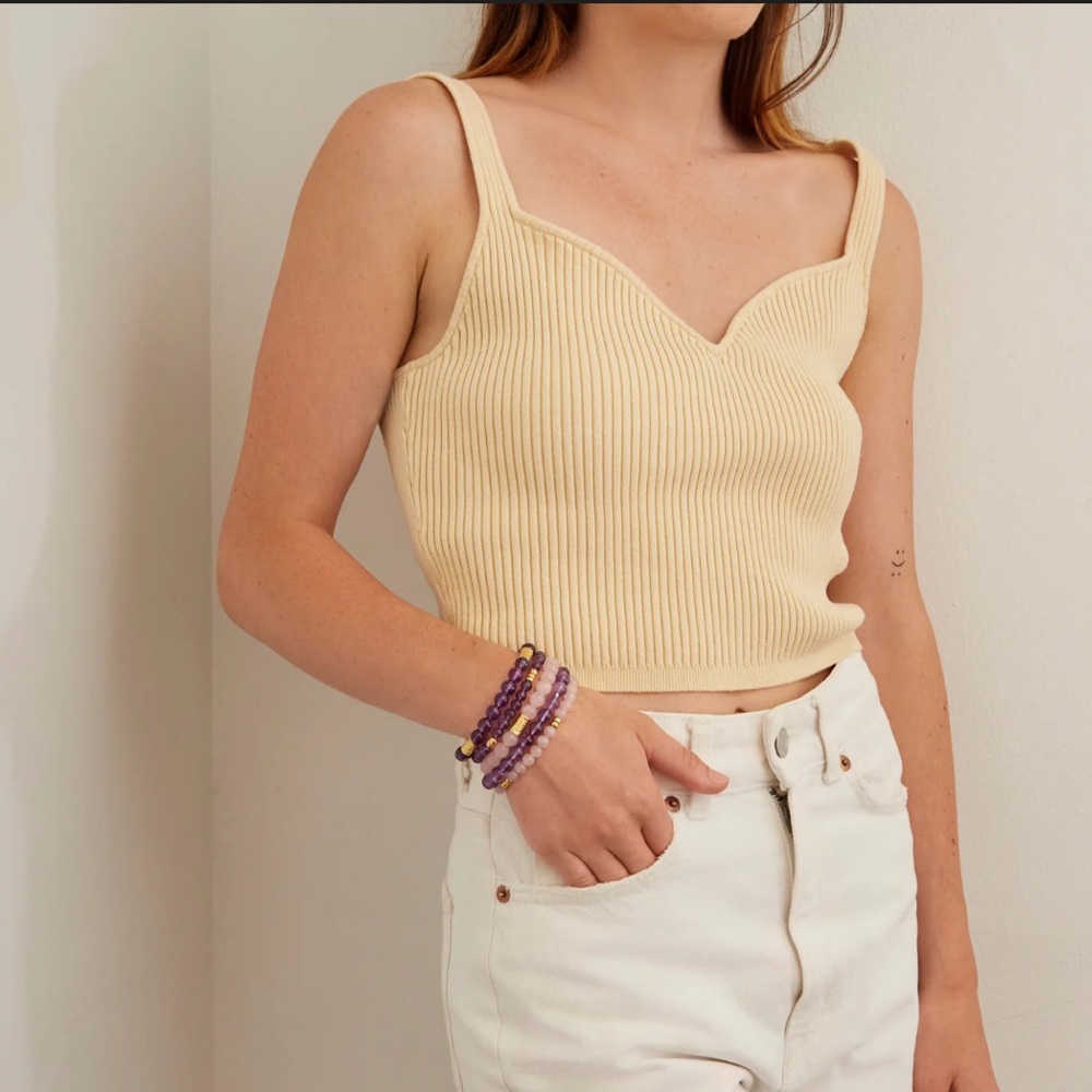 Yellow knit top
